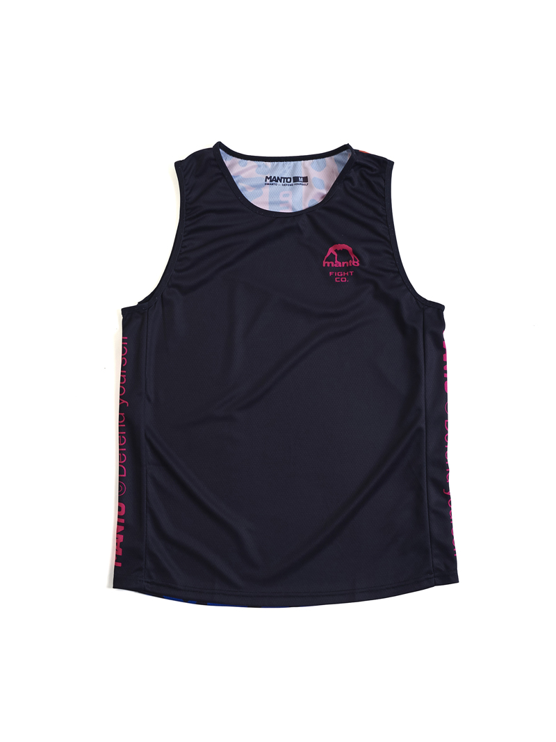 MANTO leopard TANK TOP -black